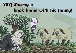 Sheepy end screen
